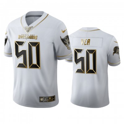 Tampa Bay Buccaneers #50 Vita Vea Men's Nike White Golden Edition Vapor Limited NFL 100 Jersey Men's